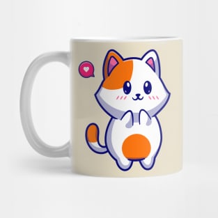 Cute Cat Shy Cartoon Mug